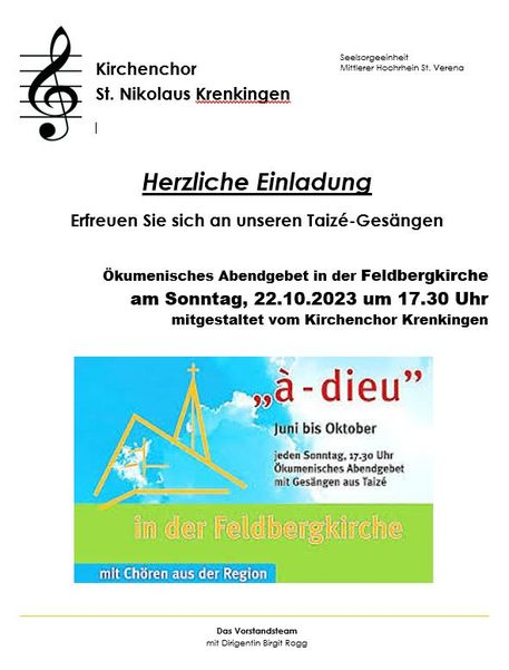 kirchenchor feldberg 2023